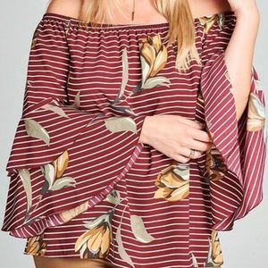 Plus size off-the-shoulder top